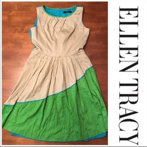 Ellen Tracy Color Block Dress